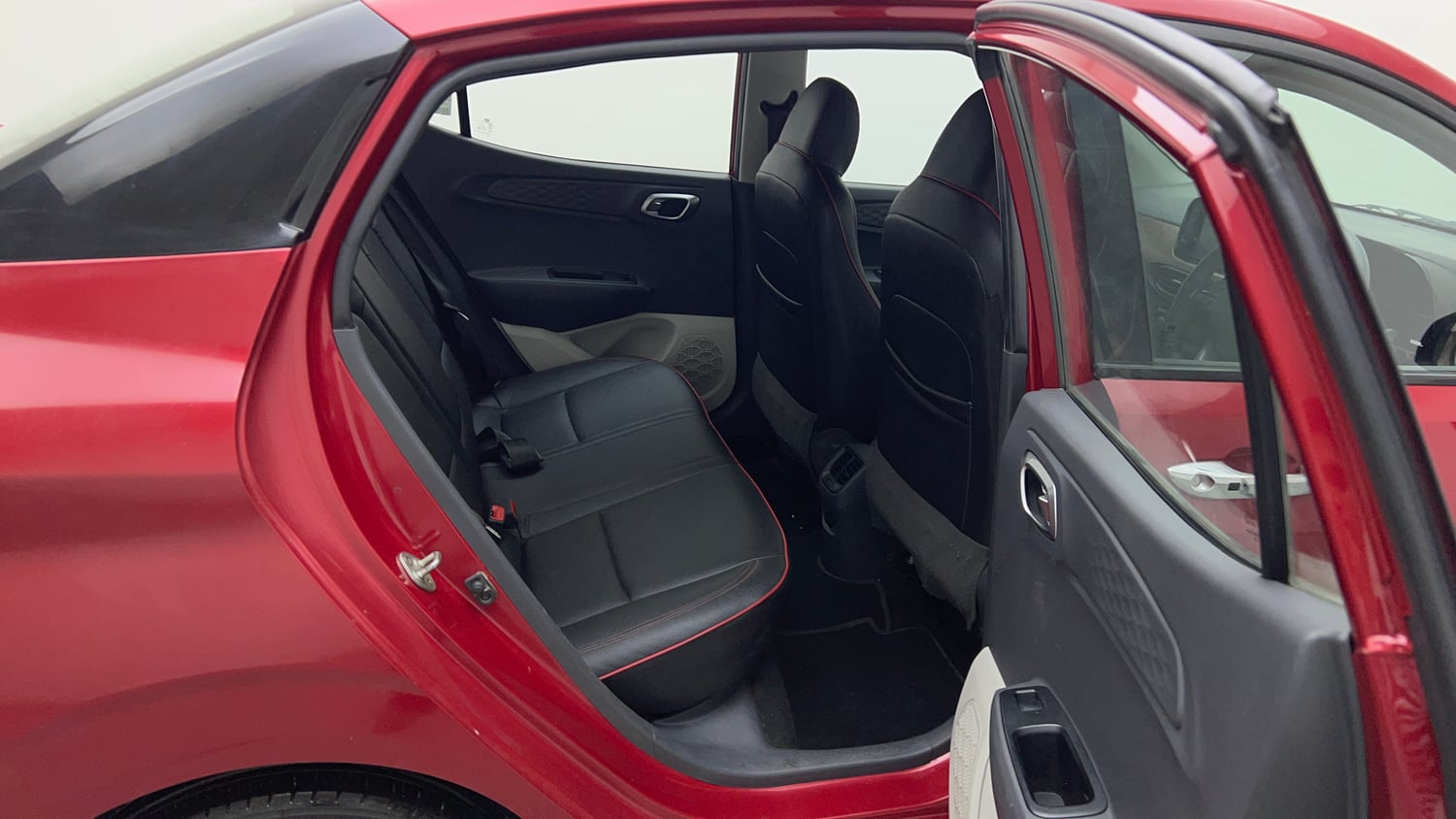 Used 2022 Hyundai Aura SX Plus 1.2 AMT Petrol Petrol Automatic interior RIGHT SIDE REAR DOOR CABIN VIEW
