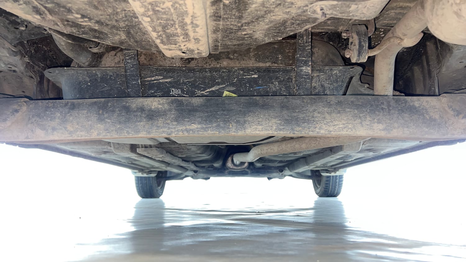 Used 2014 Hyundai Grand i10 Magna 1.2 Kappa VTVT Petrol Manual extra REAR UNDERBODY VIEW (TAKEN FROM REAR)