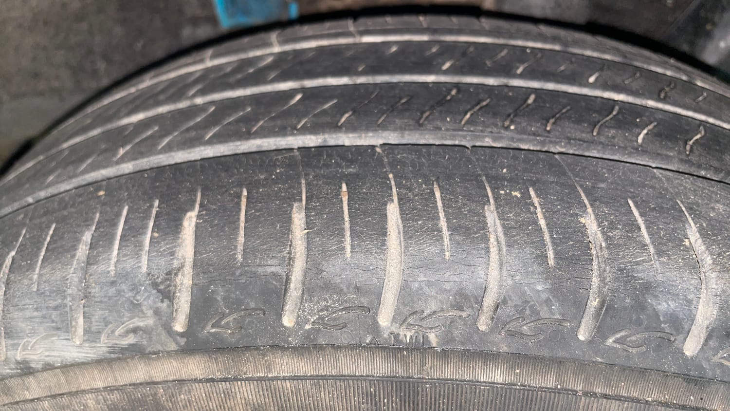 Used 2023 Hyundai Grand i10 Nios Sportz 1.2 Kappa VTVT Petrol Manual tyres LEFT REAR TYRE TREAD VIEW