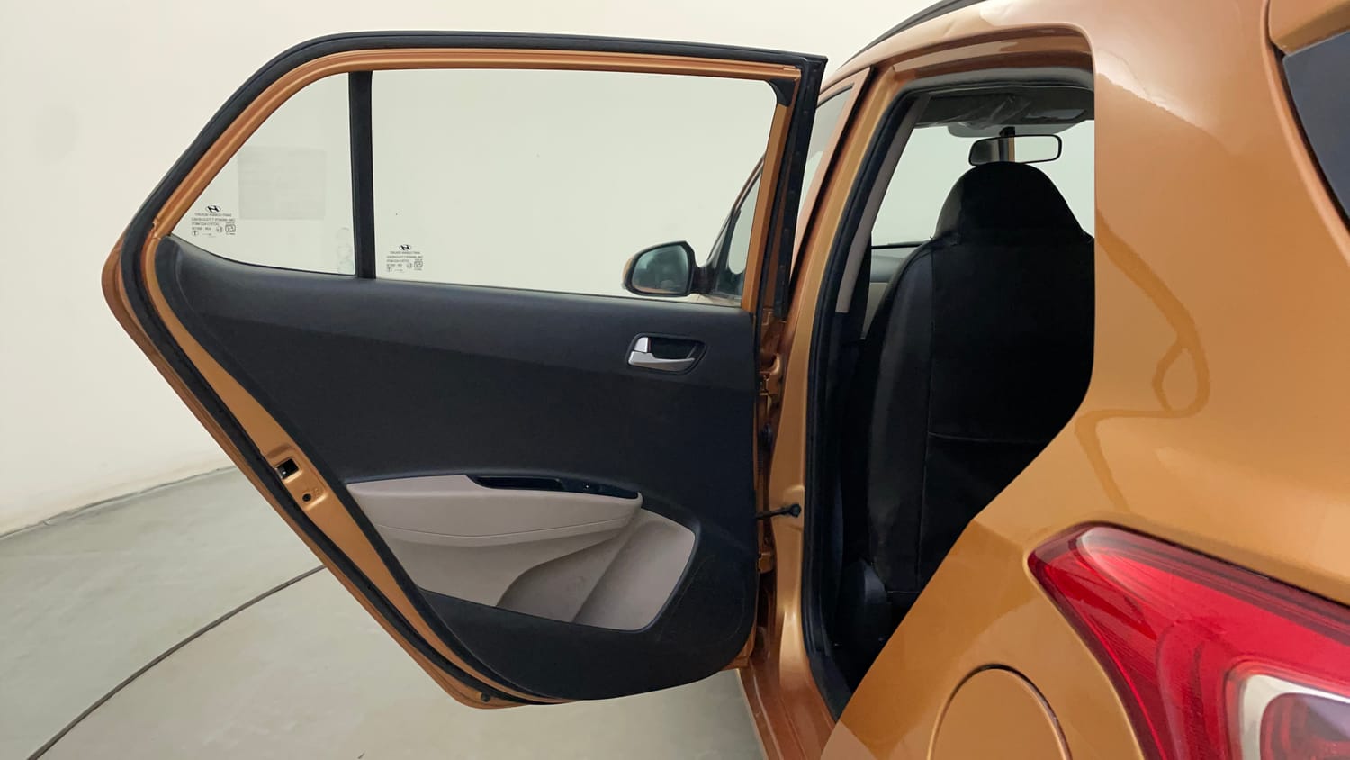 Used 2015 Hyundai Grand i10 Sportz 1.2 Kappa VTVT Petrol Manual interior LEFT REAR DOOR OPEN VIEW