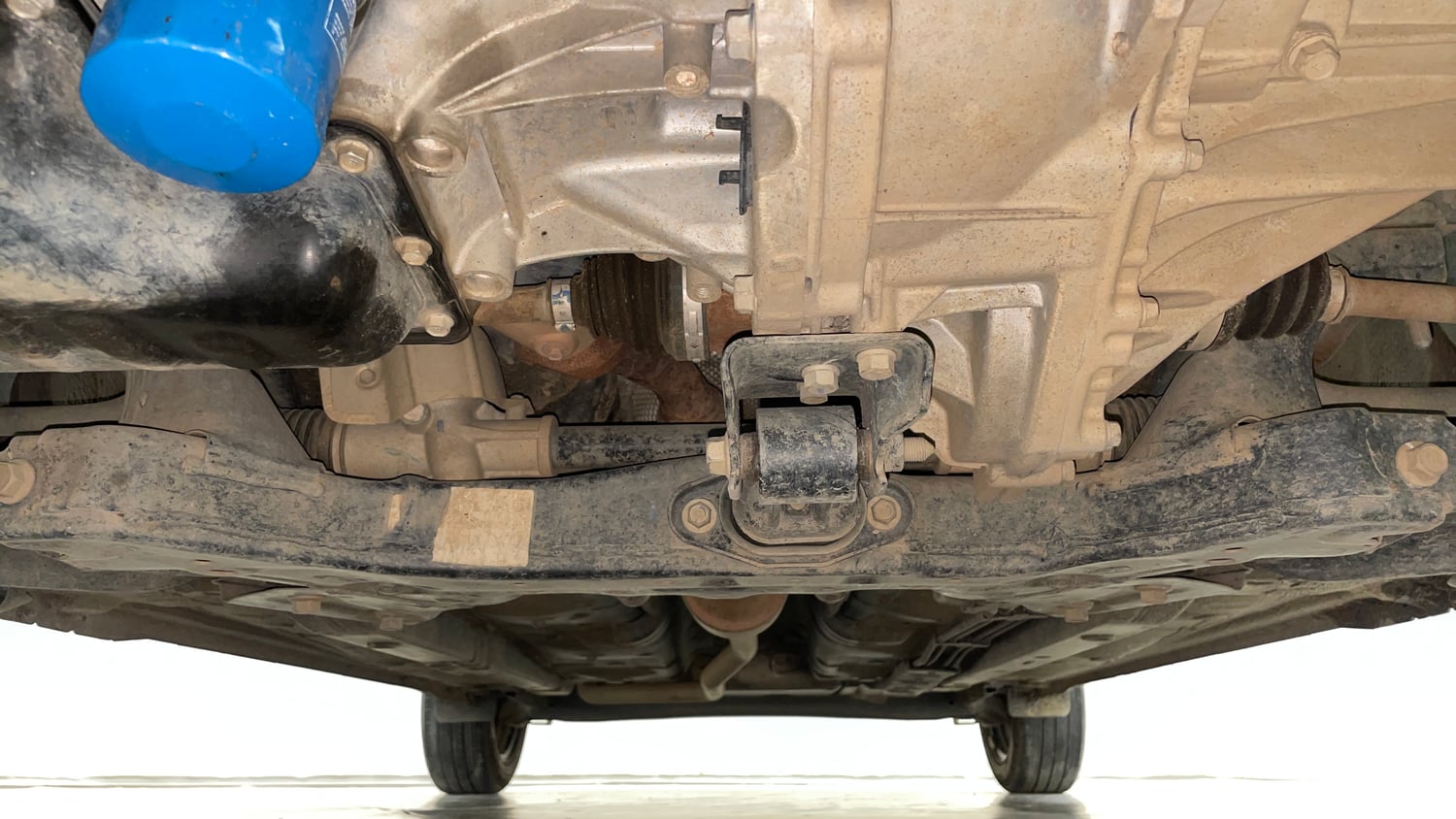 Used 2023 Hyundai Grand i10 Nios Sportz 1.2 Kappa VTVT Petrol Manual extra FRONT LEFT UNDERBODY VIEW