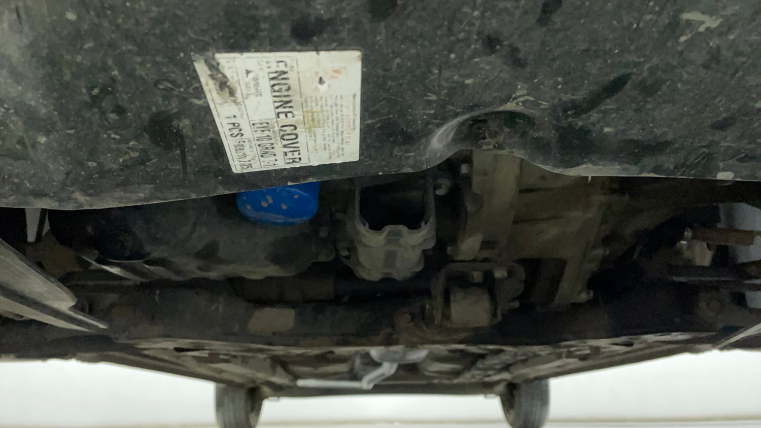 Used 2018 Hyundai Grand i10 Magna 1.2 Kappa VTVT Petrol Manual extra FRONT LEFT UNDERBODY VIEW