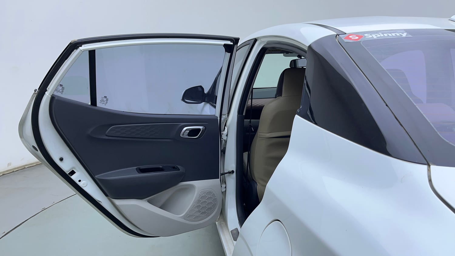 Used 2021 Hyundai Aura SX Plus 1.2 AMT Petrol Petrol Automatic interior LEFT REAR DOOR OPEN VIEW