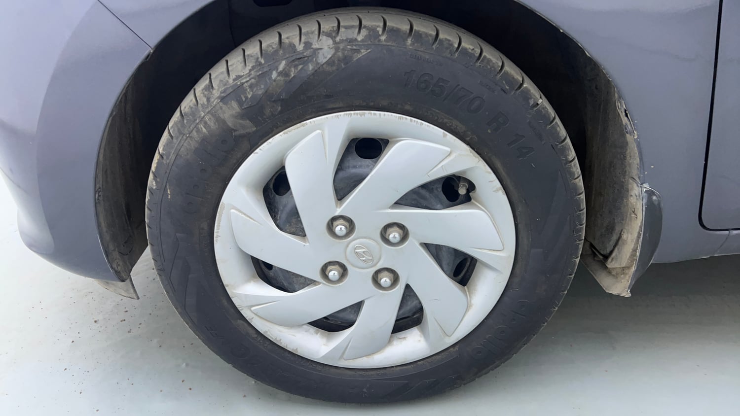 Used 2019 Hyundai Santro Sportz AMT Petrol Automatic tyres LEFT FRONT TYRE RIM VIEW