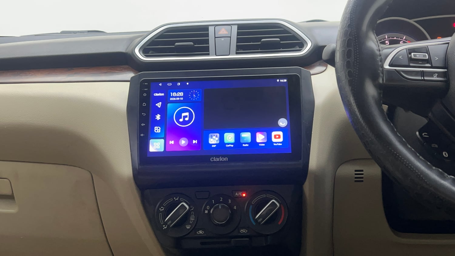 Used 2019 Maruti Suzuki Dzire VXi Petrol Manual interior MUSIC SYSTEM & AC CONTROL VIEW