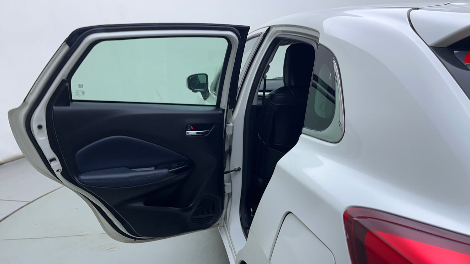 Used 2023 Maruti Suzuki Baleno Alpha AGS Petrol Automatic interior LEFT REAR DOOR OPEN VIEW