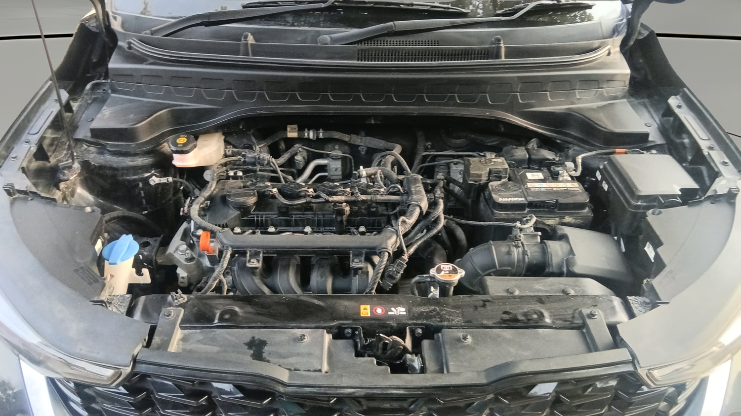 Used 2025 Kia Sonet HTK Plus (O) 1.2 Petrol MT Petrol Manual engine ENGINE & BONNET OPEN FRONT VIEW