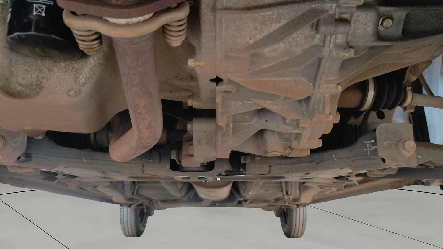 Used 2023 Maruti Suzuki Alto K10 VXi AGS Petrol Automatic extra FRONT LEFT UNDERBODY VIEW