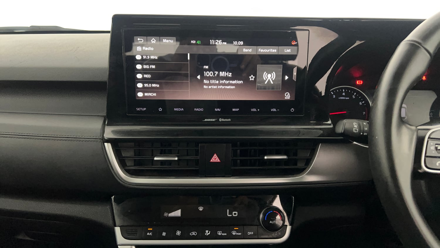 Used 2020 Kia Seltos GTX Plus DCT 1.4 Petrol Automatic interior MUSIC SYSTEM & AC CONTROL VIEW