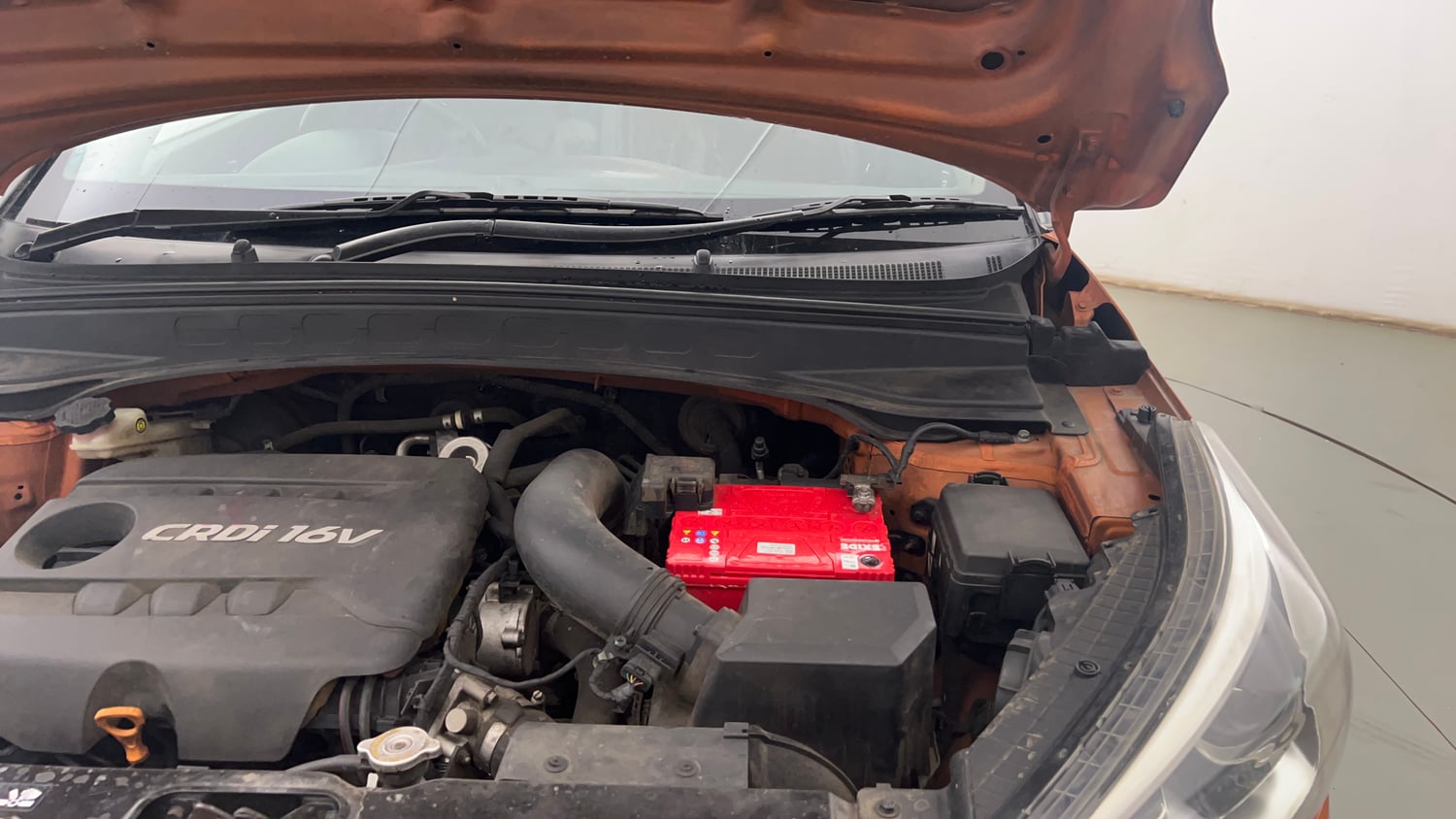Used 2018 Hyundai Creta SX 1.6 CRDi (O) Diesel Manual engine ENGINE LEFT SIDE HINGE & APRON VIEW
