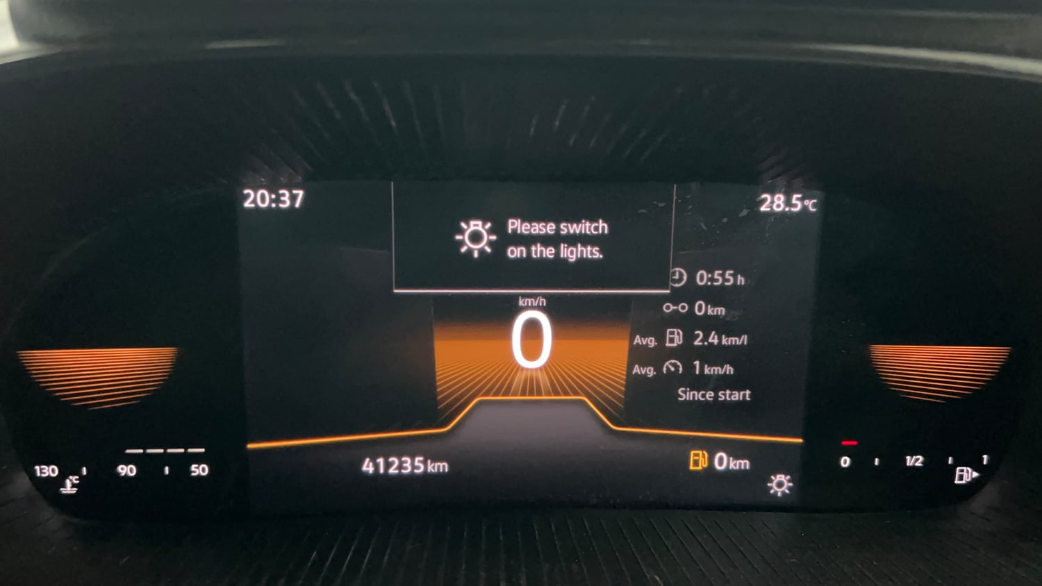 Used 2022 Skoda Slavia Style 1.0L TSI MT Petrol Manual interior CLUSTERMETER VIEW