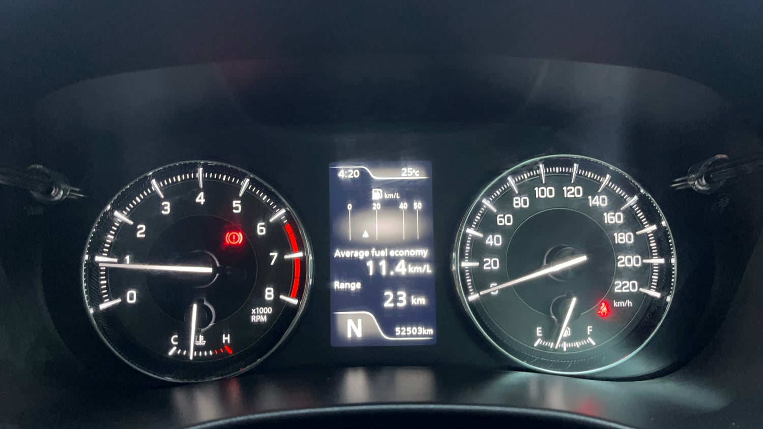 Used 2023 Maruti Suzuki Baleno Alpha AGS Petrol Automatic interior CLUSTERMETER VIEW