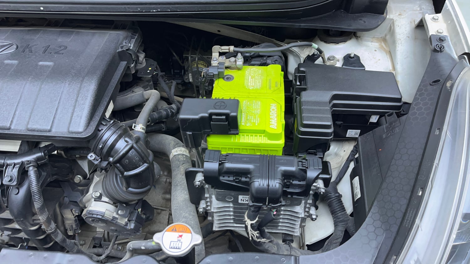 Used 2021 Hyundai Aura SX Plus 1.2 AMT Petrol Petrol Automatic engine ENGINE LEFT SIDE VIEW