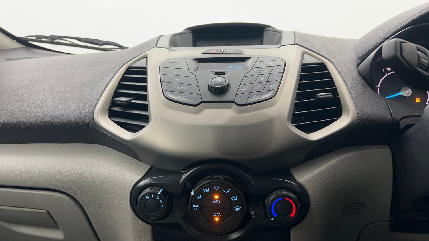 Used 2016 Ford EcoSport Ambiente 1.5L TDCi Diesel Manual interior MUSIC SYSTEM & AC CONTROL VIEW
