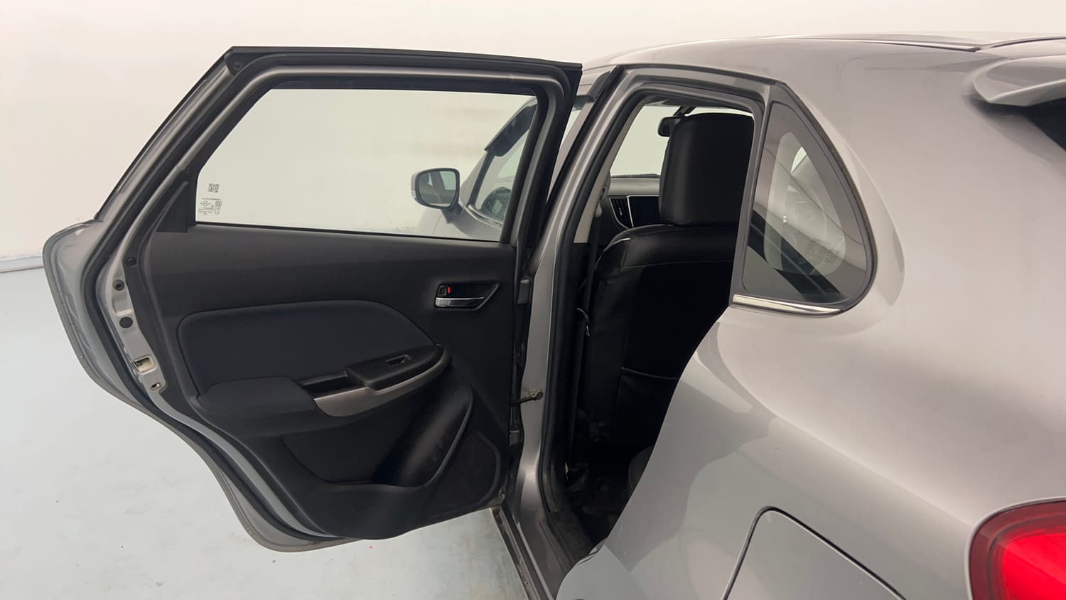 Used 2022 Maruti Suzuki Baleno Zeta Petrol Manual interior LEFT REAR DOOR OPEN VIEW