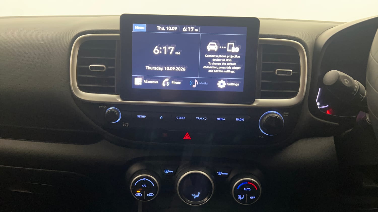Used 2021 Hyundai Venue S Plus 1.2 Petrol Petrol Manual interior MUSIC SYSTEM & AC CONTROL VIEW