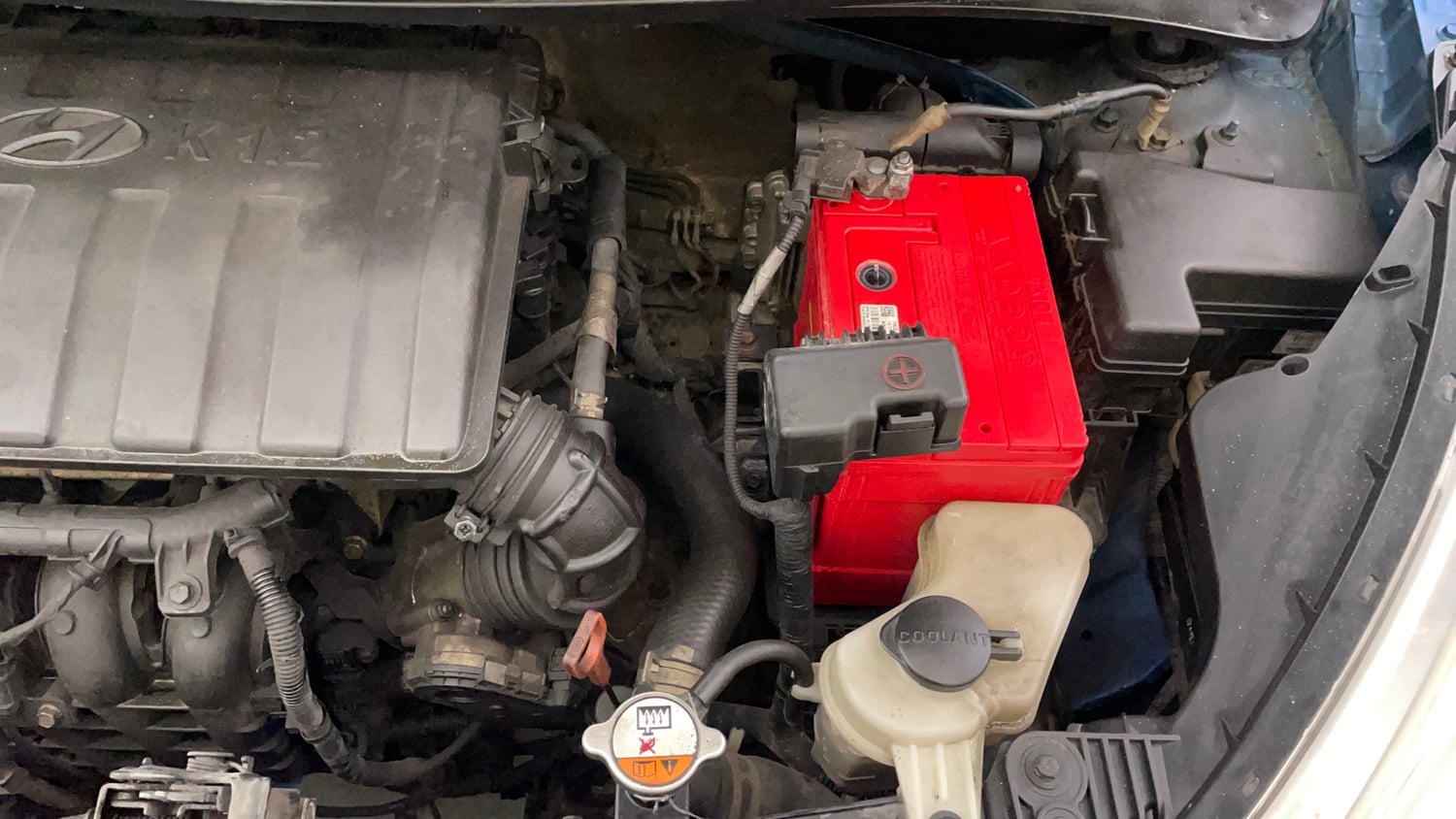 Used 2018 Hyundai Grand i10 Magna AT 1.2 Kappa VTVT Petrol Automatic engine ENGINE LEFT SIDE VIEW