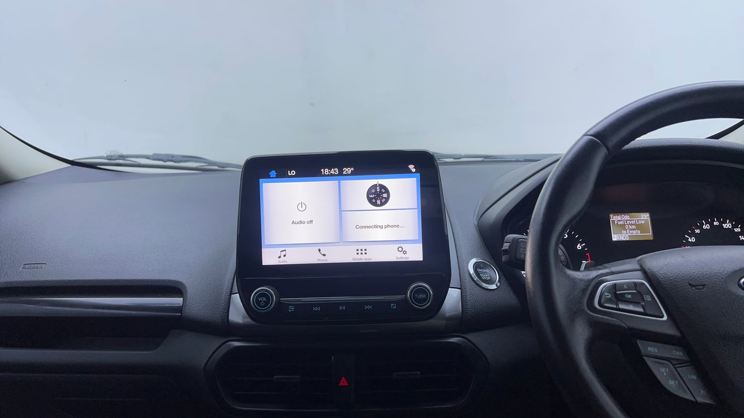 Used 2019 Ford EcoSport Titanium + 1.5L Ti-VCT AT Petrol Automatic interior MUSIC SYSTEM & AC CONTROL VIEW