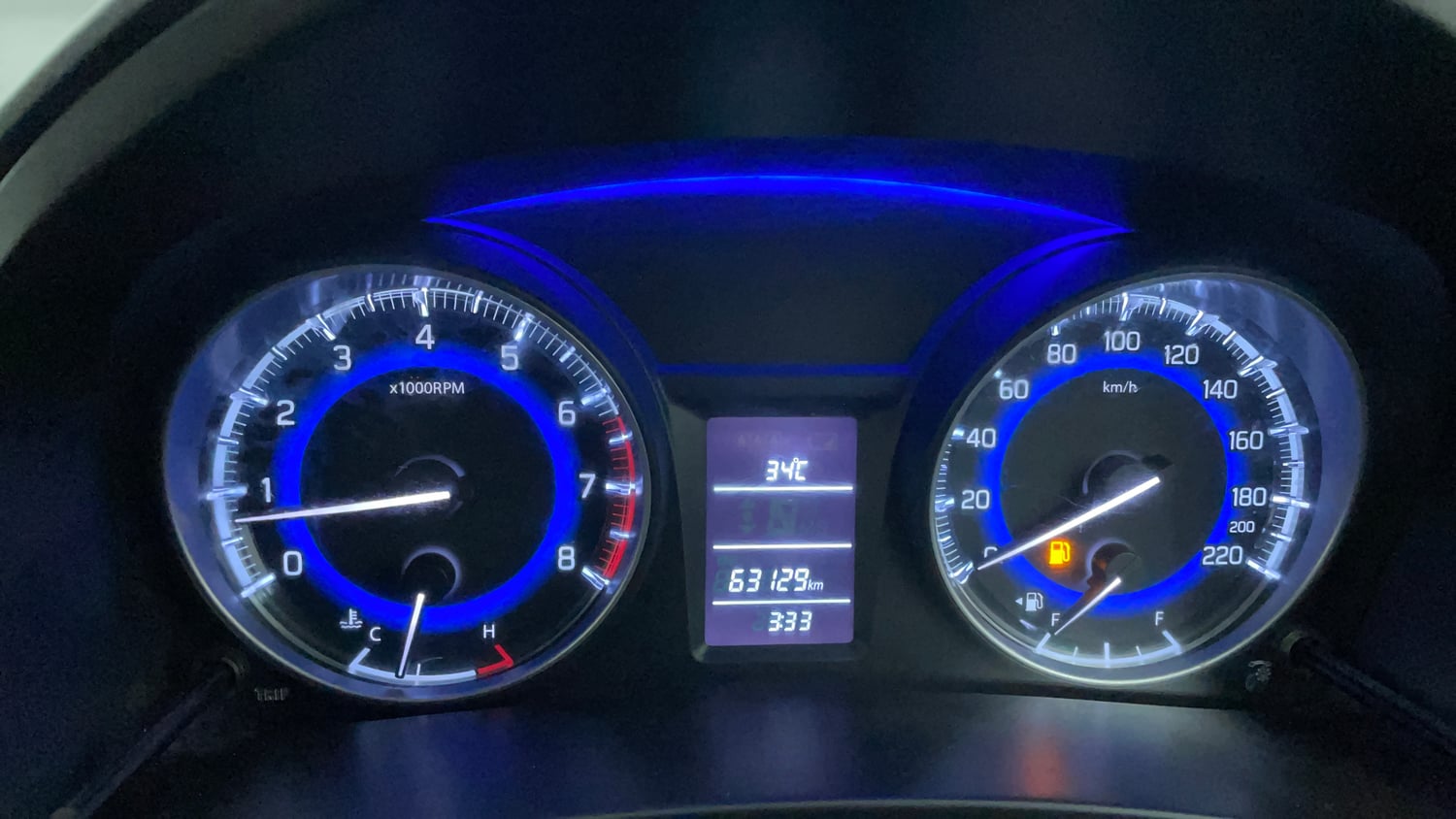 Used 2017 Maruti Suzuki Baleno Delta 1.2 Petrol Manual interior CLUSTERMETER VIEW