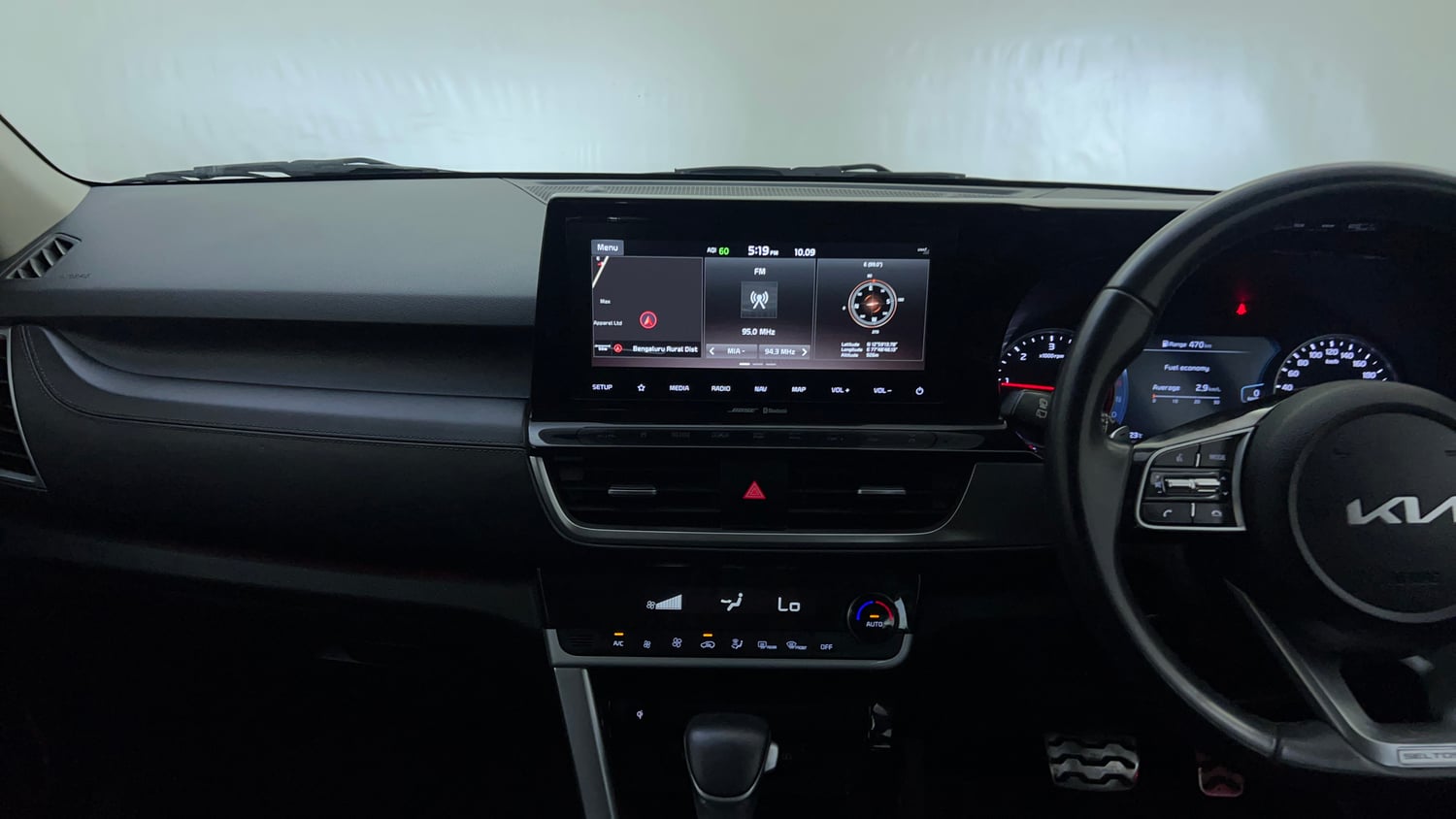 Used 2021 Kia Seltos X Line 1.5 Diesel AT Diesel Automatic interior MUSIC SYSTEM & AC CONTROL VIEW