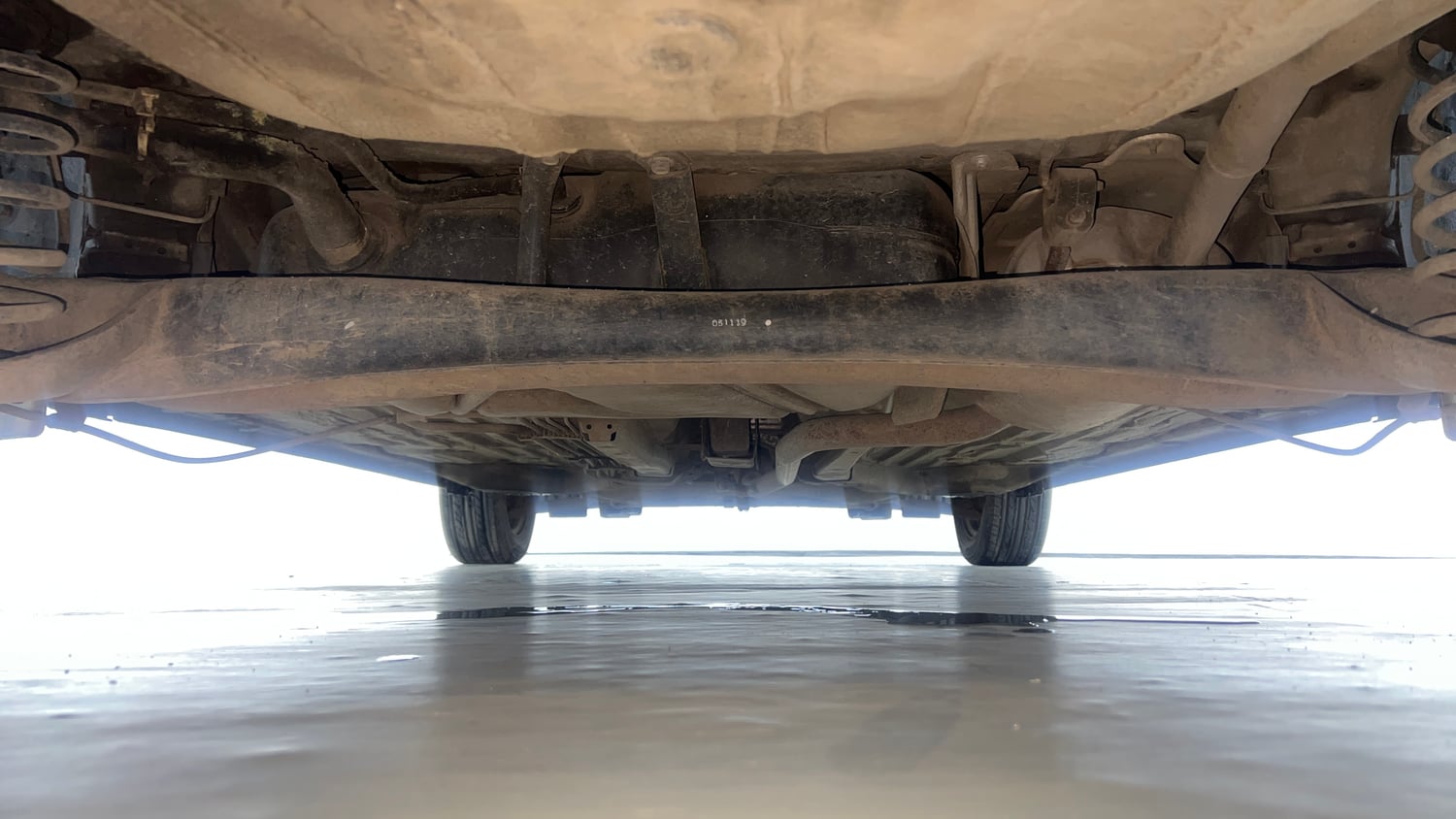 Used 2019 Honda Amaze 1.2 S MT Petrol Petrol Manual extra REAR UNDERBODY VIEW (TAKEN FROM REAR)
