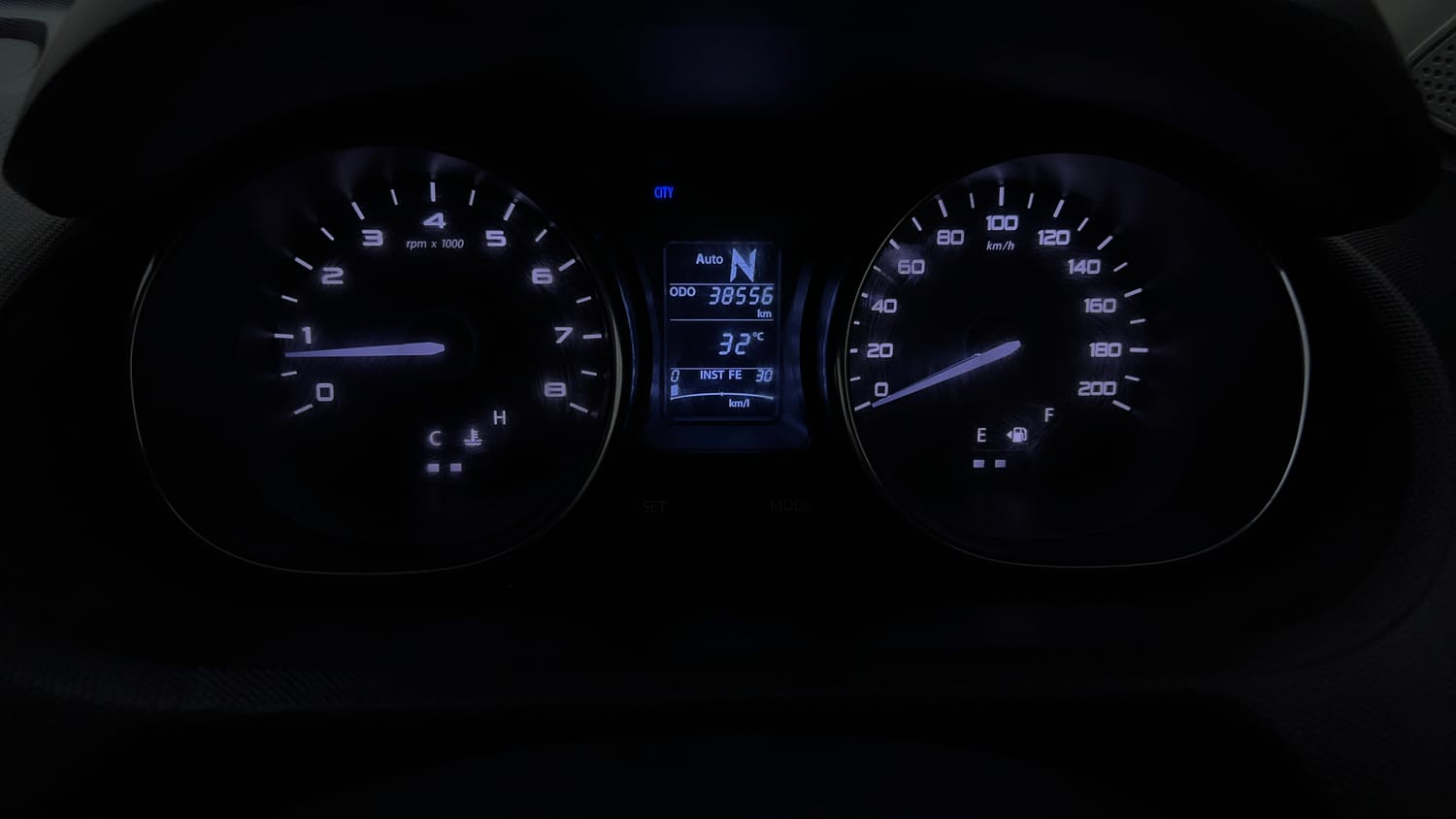Used 2018 Tata Tiago Revotron XZA Petrol Automatic interior CLUSTERMETER VIEW