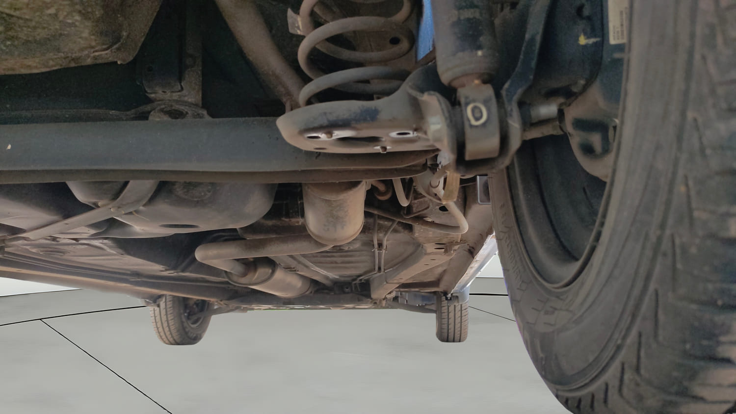 Used 2023 Maruti Suzuki Alto K10 VXi AGS Petrol Automatic extra REAR RIGHT UNDERBODY VIEW