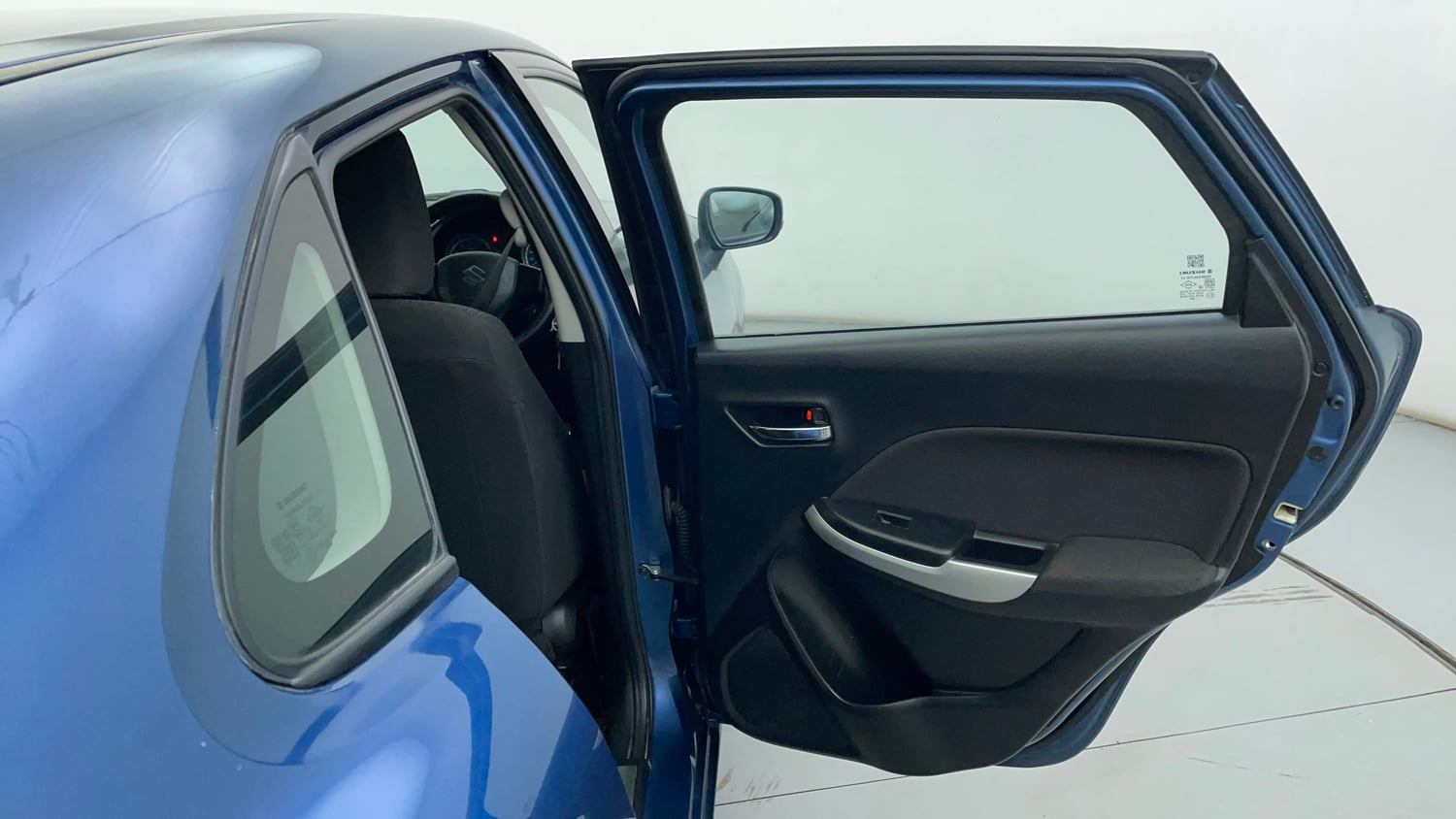 Used 2017 Maruti Suzuki Baleno Delta 1.2 Petrol Manual interior RIGHT REAR DOOR OPEN VIEW