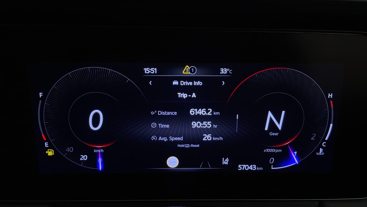 Used 2022 Mahindra XUV700 AX 7 Diesel MT 7 STR Diesel Manual interior CLUSTERMETER VIEW