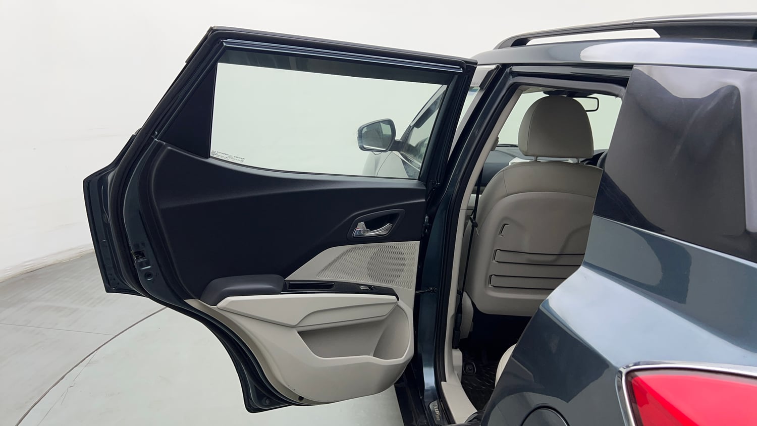 Used 2022 Mahindra XUV 300 W8 (O) 1.2 Petrol AMT Petrol Automatic interior LEFT REAR DOOR OPEN VIEW