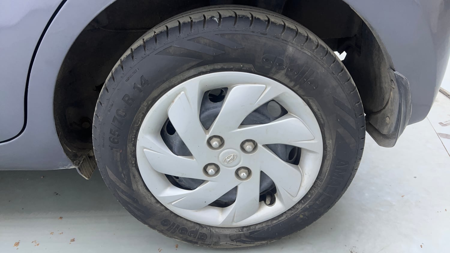 Used 2019 Hyundai Santro Sportz AMT Petrol Automatic tyres LEFT REAR TYRE RIM VIEW