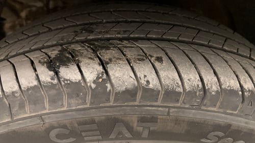 Used 2024 Mahindra XUV 3XO AX7 1.2 Petrol Petrol Manual tyres LEFT FRONT TYRE TREAD VIEW