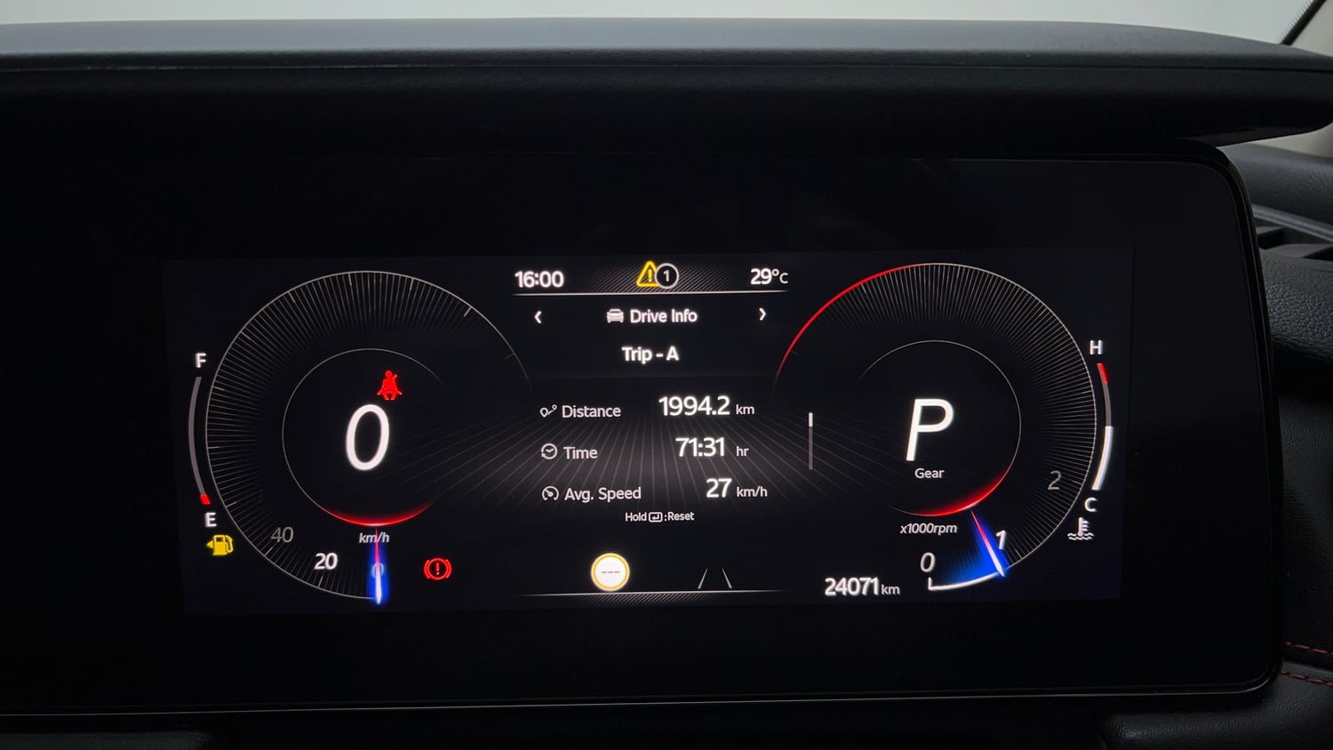 Used 2024 Mahindra XUV700 AX7 Luxury Pack Petrol 7 STR Blaze Editon AT Petrol Automatic interior CLUSTERMETER VIEW