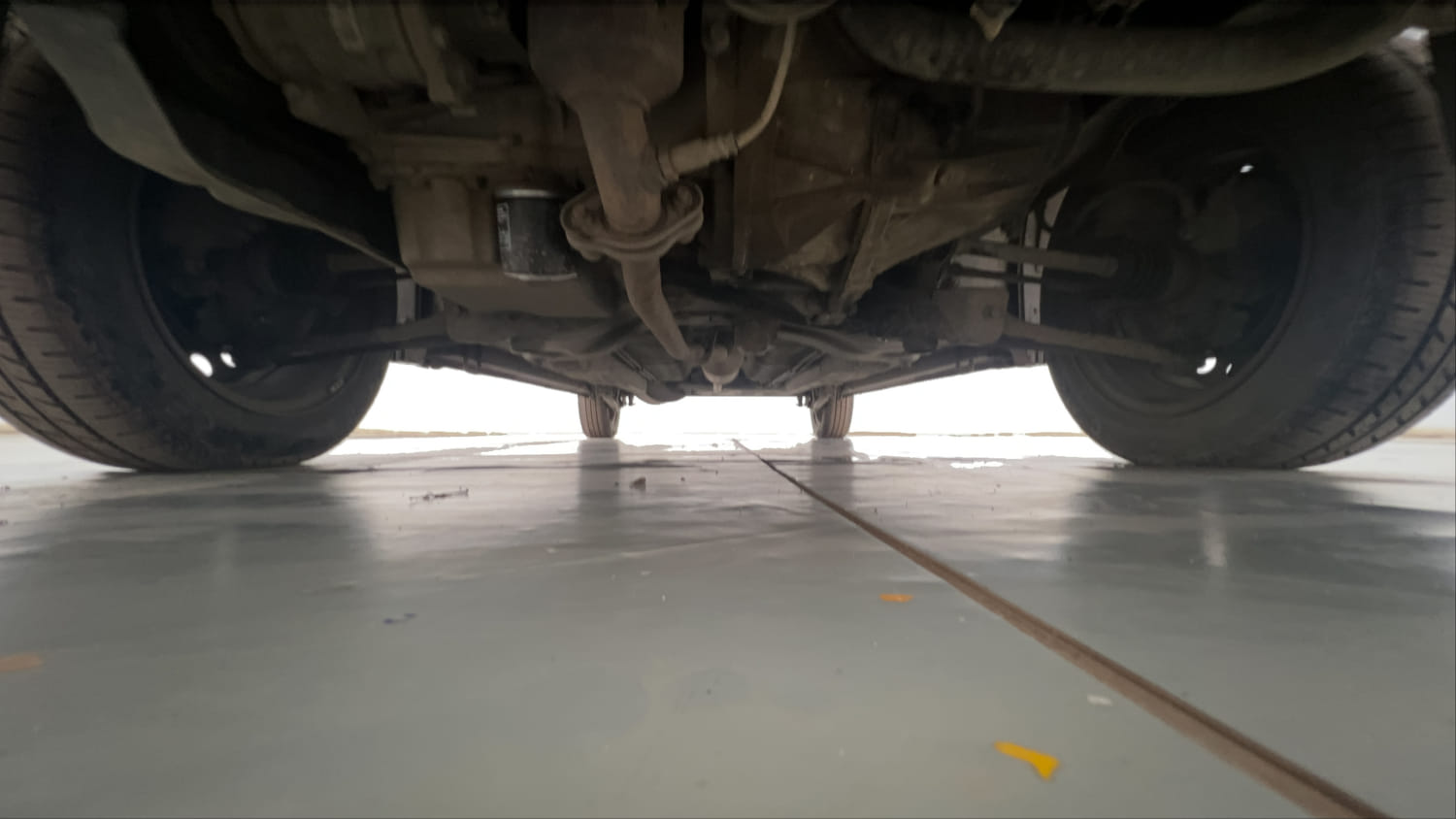 Used 2018 Maruti Suzuki Wagon R 1.0 VXI AMT Petrol Automatic extra FRONT LEFT UNDERBODY VIEW