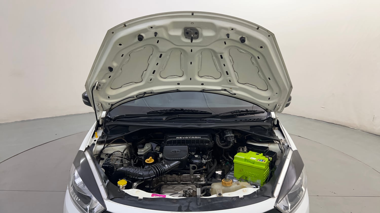 Used 2017 Tata Tiago Revotron XZA Petrol Automatic engine ENGINE & BONNET OPEN FRONT VIEW