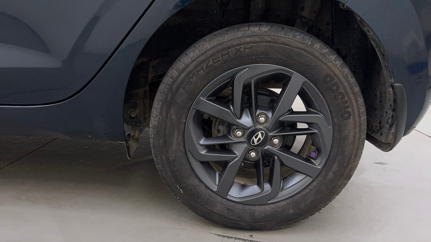 Used 2021 Hyundai Grand i10 Nios Sportz 1.2 Kappa VTVT Petrol Manual tyres LEFT REAR TYRE RIM VIEW