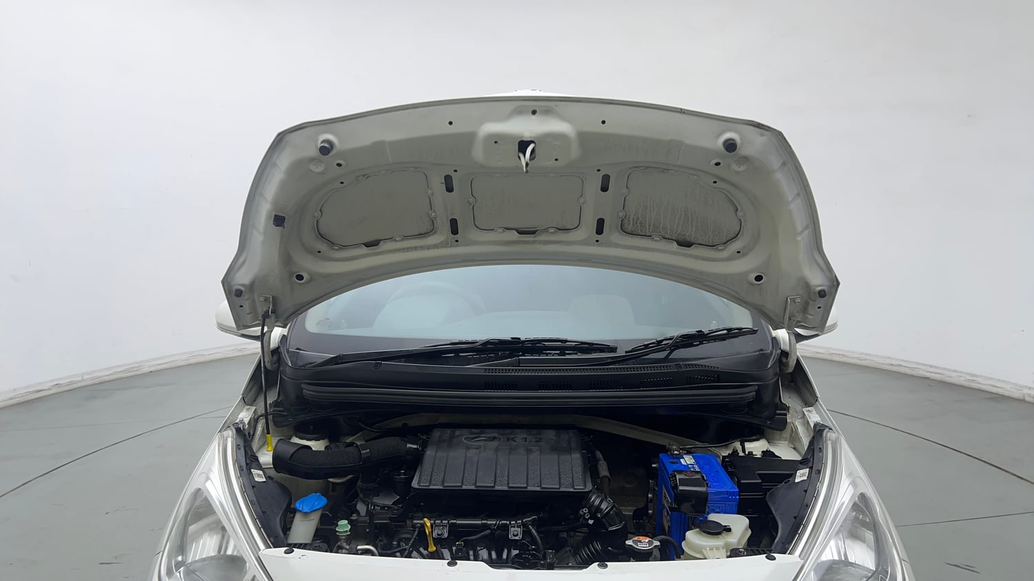 Used 2015 Hyundai Grand i10 Sportz 1.2 Kappa VTVT Petrol Manual engine ENGINE & BONNET OPEN FRONT VIEW