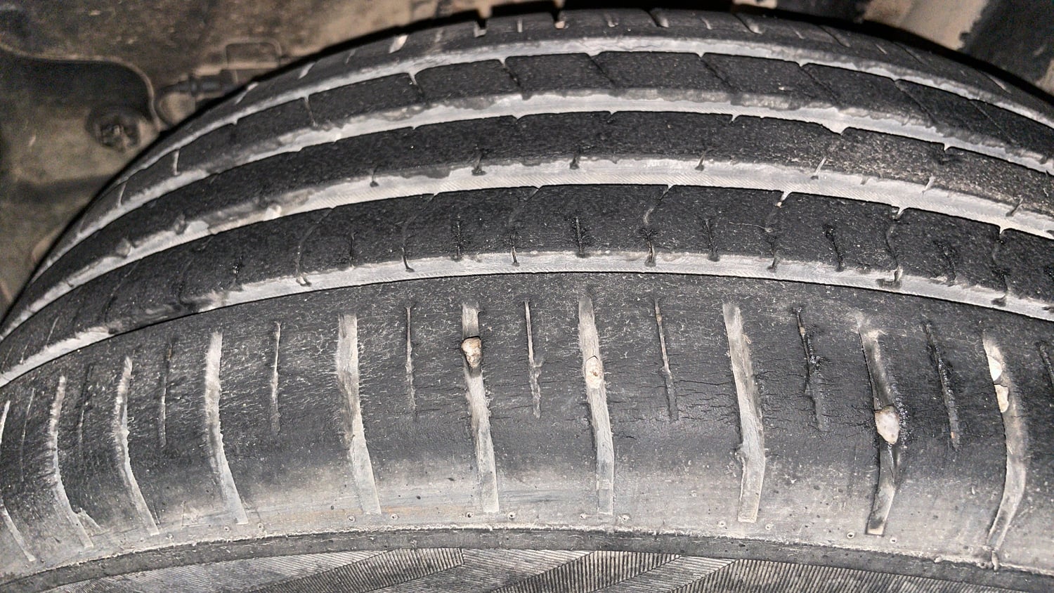 Used 2022 Tata Punch Kaziranga Creative AMT Petrol Automatic tyres LEFT REAR TYRE TREAD VIEW