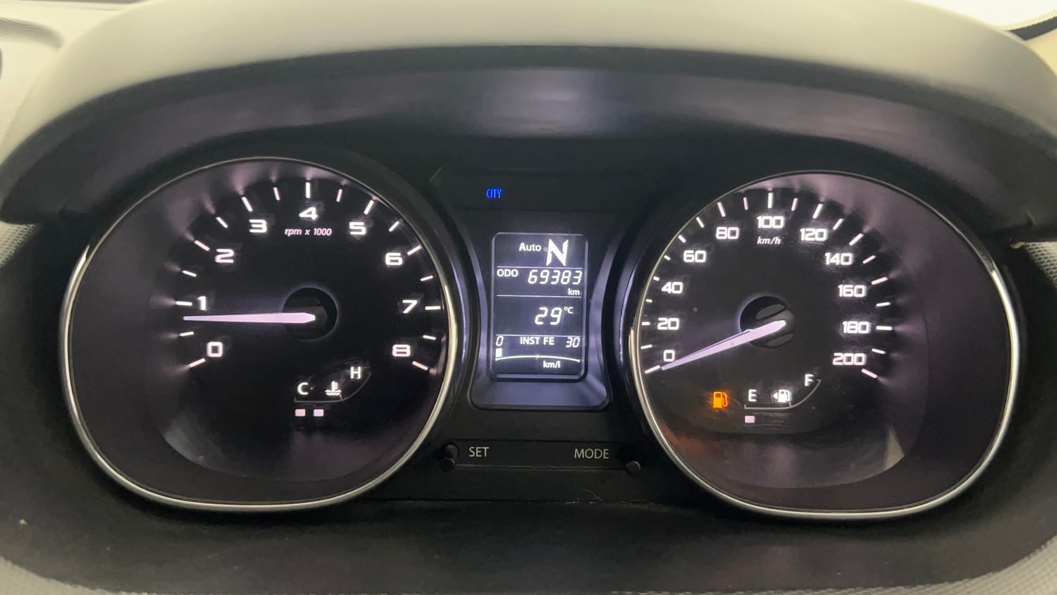 Used 2018 Tata Tigor Revotron XZA Petrol Automatic interior CLUSTERMETER VIEW