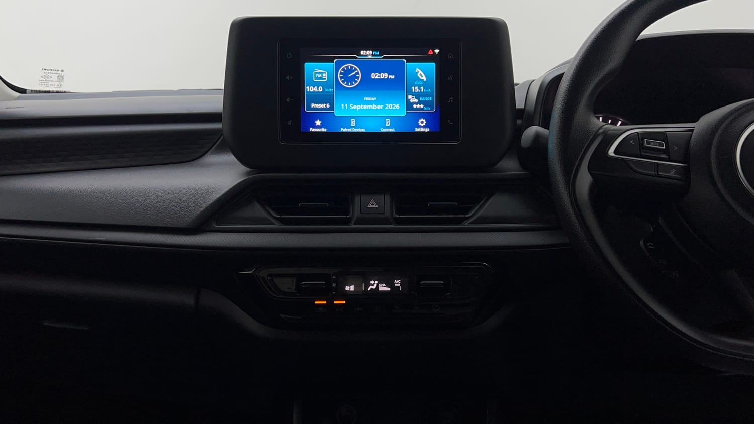 Used 2025 Maruti Suzuki Swift VXi Petrol Manual interior MUSIC SYSTEM & AC CONTROL VIEW
