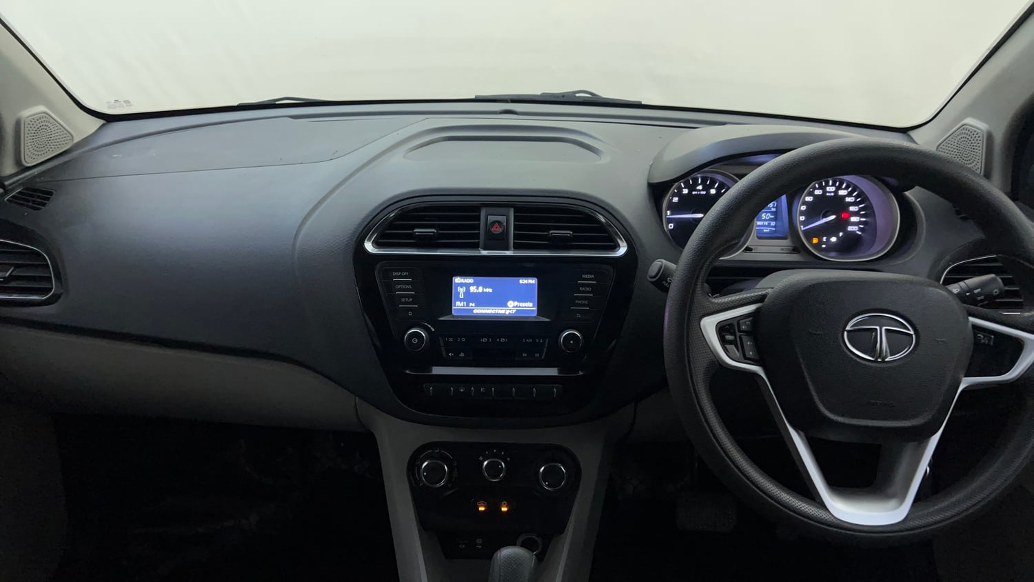 Used 2017 Tata Tiago Revotron XZA Petrol Automatic interior MUSIC SYSTEM & AC CONTROL VIEW