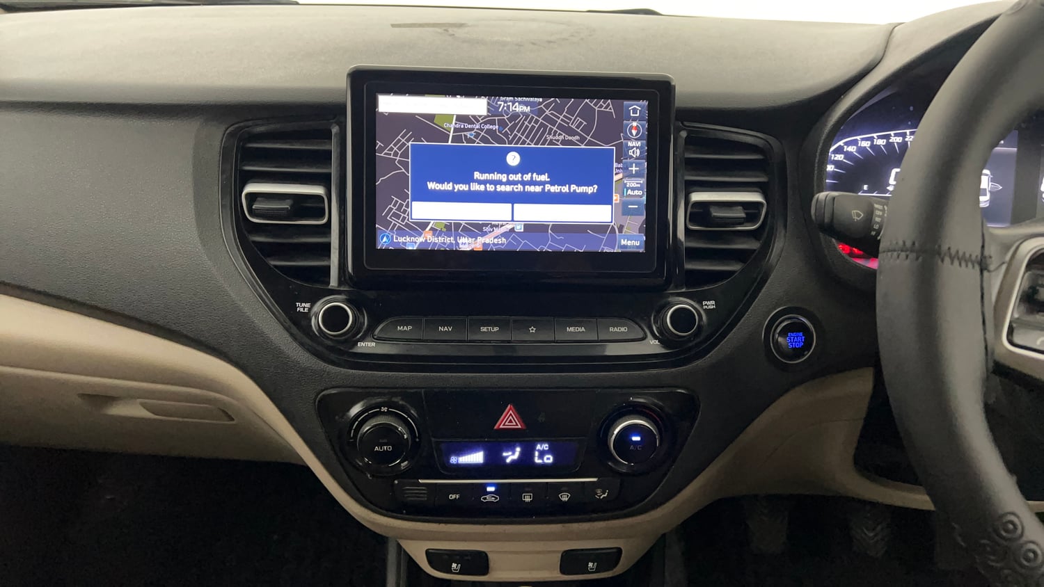 Used 2021 Hyundai Verna SX (O)1.5 MPi Petrol+ CNG (Outside Fitted) Cng Manual interior MUSIC SYSTEM & AC CONTROL VIEW