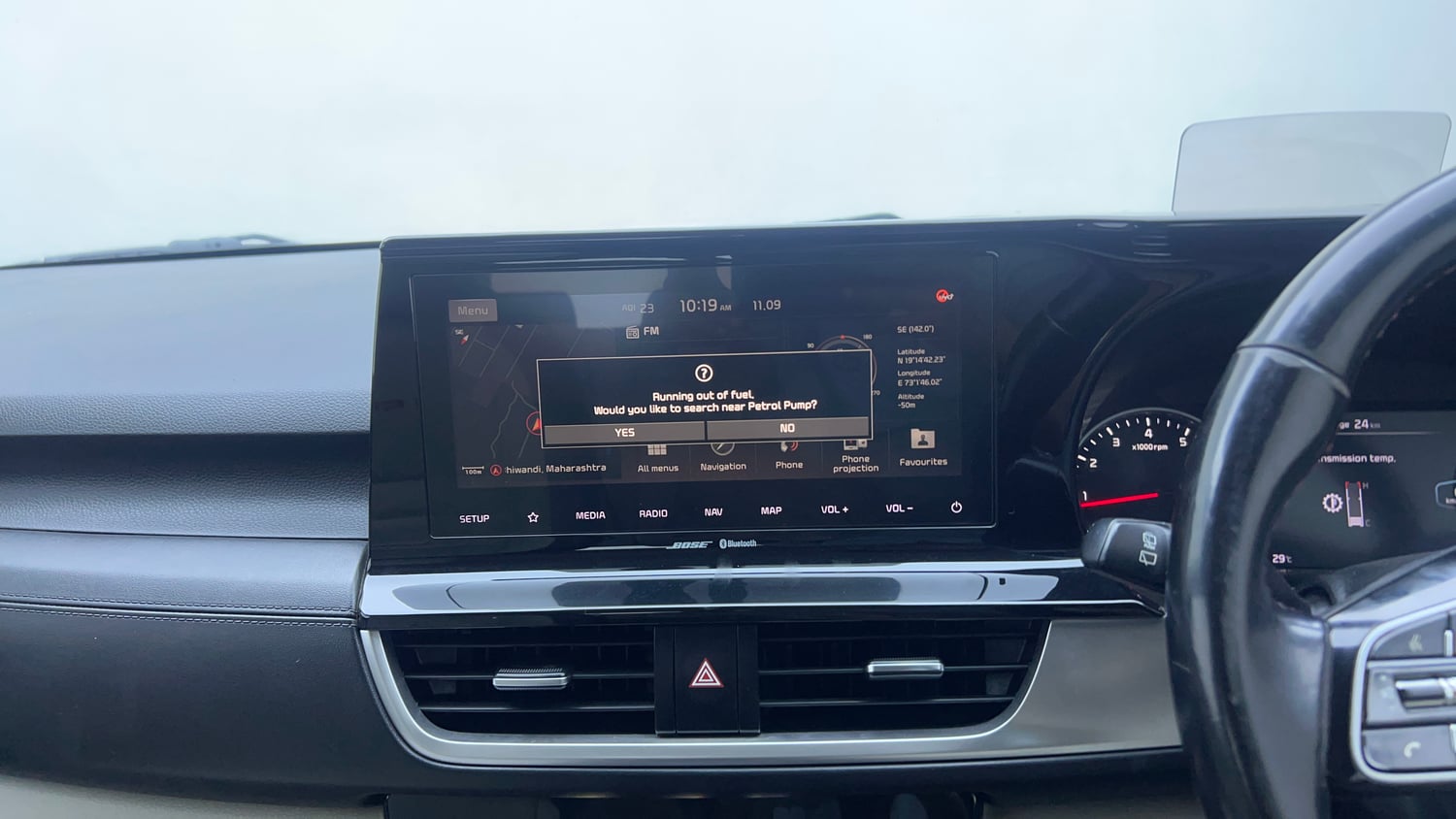 Used 2019 kia Seltos GTX Plus DCT 1.4 Petrol Automatic interior MUSIC SYSTEM & AC CONTROL VIEW