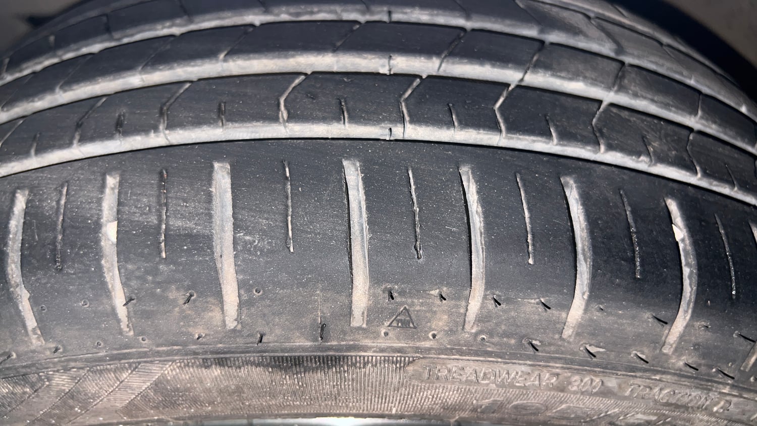 Used 2024 Maruti Suzuki Baleno Alpha AGS Petrol Automatic tyres LEFT FRONT TYRE TREAD VIEW