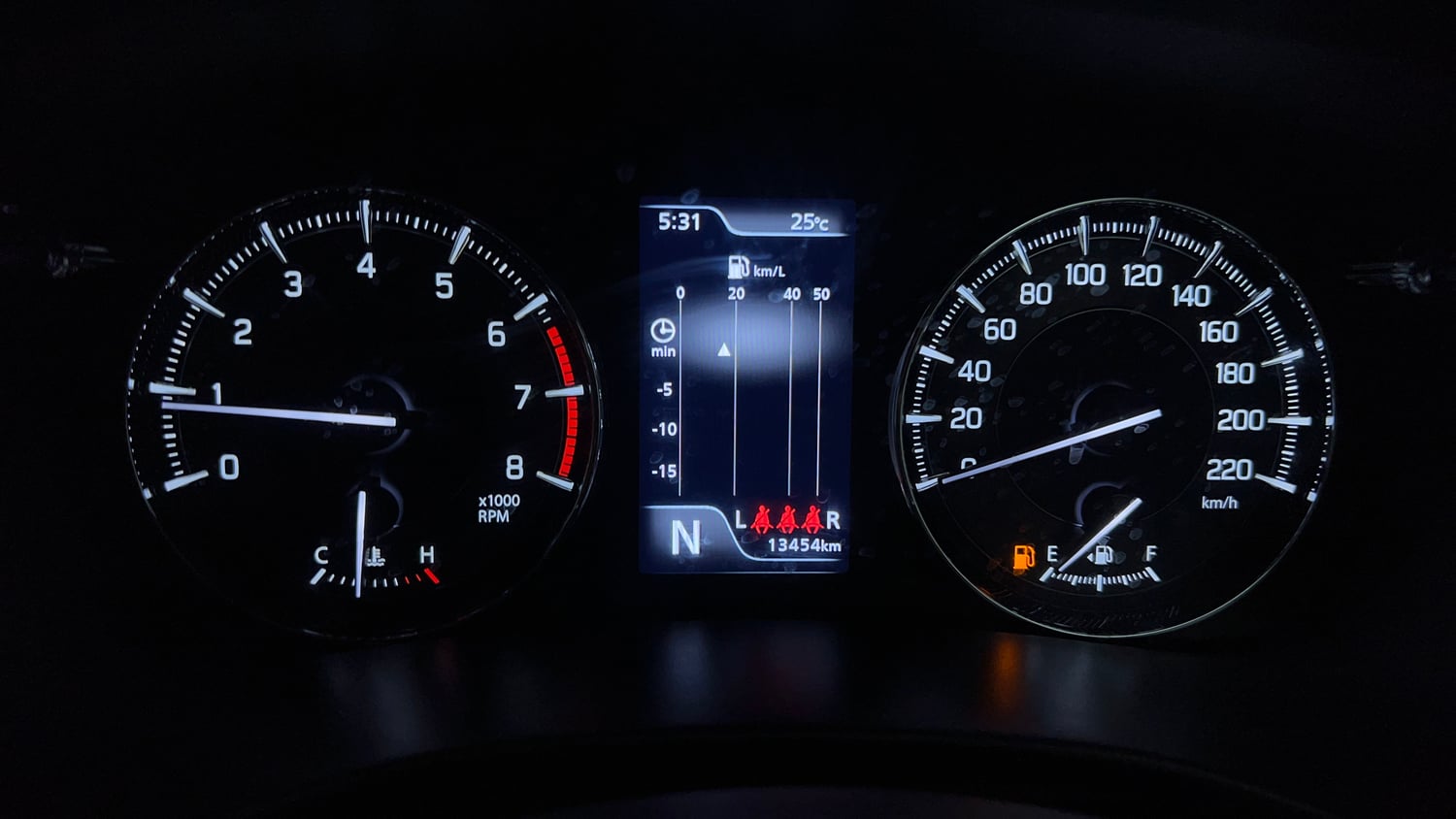 Used 2024 Maruti Suzuki Baleno Alpha AGS Petrol Automatic interior CLUSTERMETER VIEW