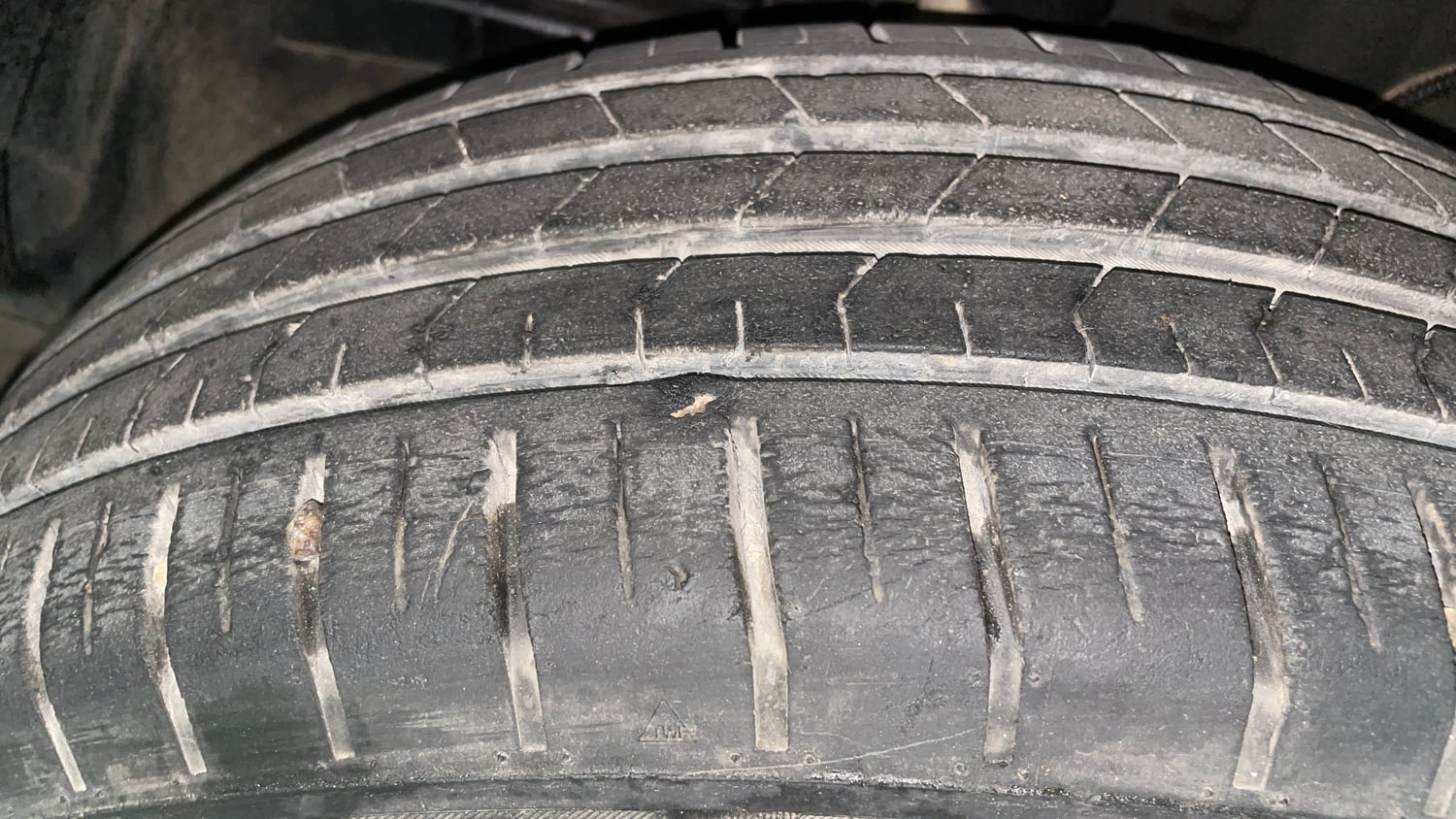 Used 2022 Tata Punch Kaziranga Creative AMT Petrol Automatic tyres RIGHT REAR TYRE TREAD VIEW