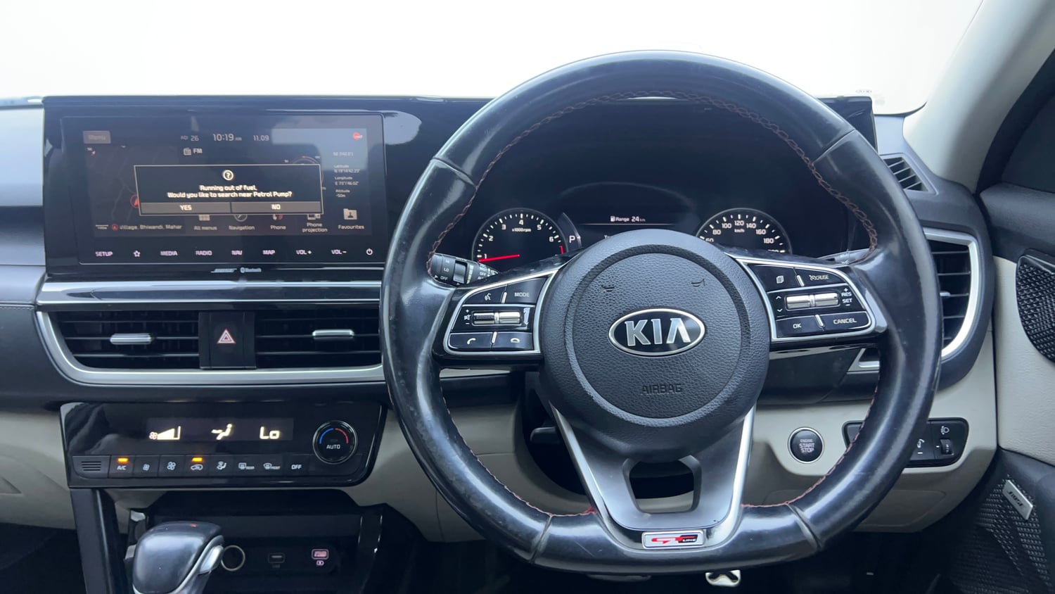 Used 2019 kia Seltos GTX Plus DCT 1.4 Petrol Automatic interior STEERING VIEW