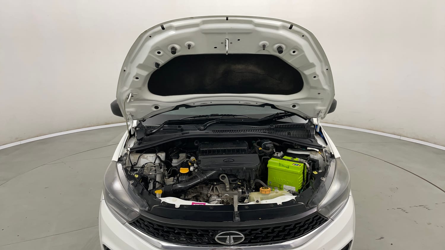 Used 2021 Tata Tiago XE Petrol Manual engine ENGINE & BONNET OPEN FRONT VIEW