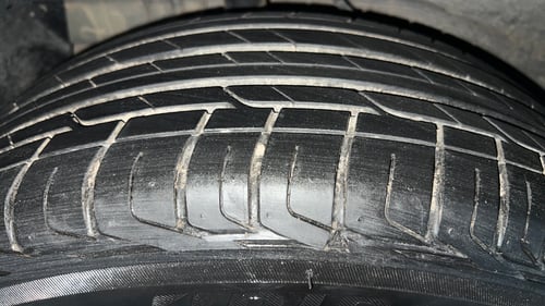 Used 2024 Tata Nexon Creative Plus 1.2 Revotron Petrol 7DCA Petrol Automatic tyres RIGHT REAR TYRE TREAD VIEW