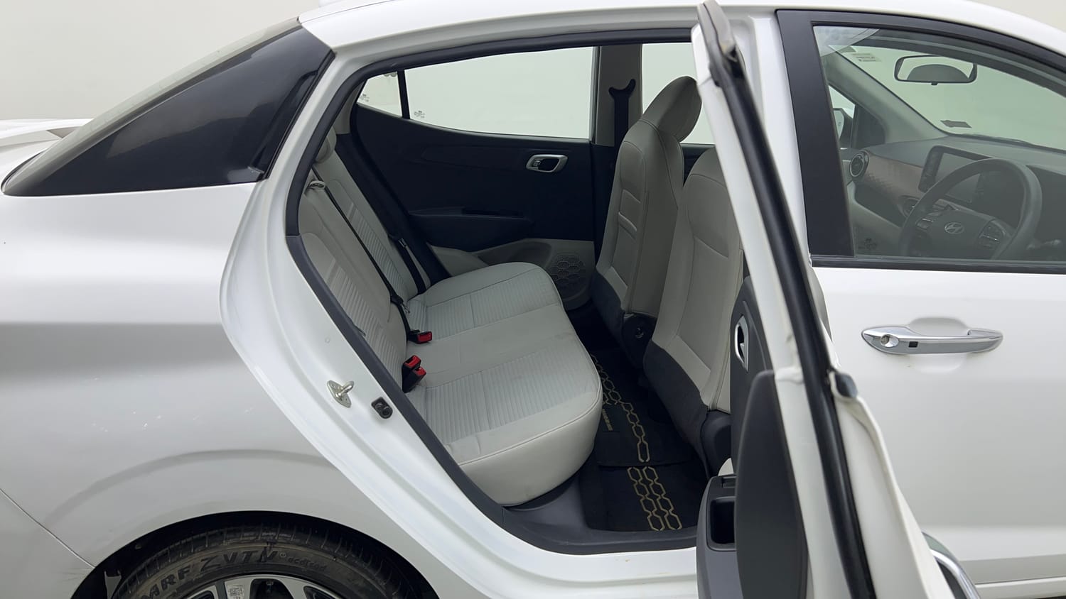 Used 2024 Hyundai Aura SX Plus 1.2 AMT Petrol Petrol Automatic interior RIGHT SIDE REAR DOOR CABIN VIEW